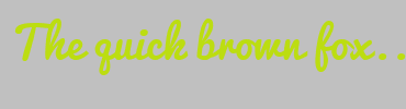 Image with Font Color BCDD11 and Background Color C0C0C0